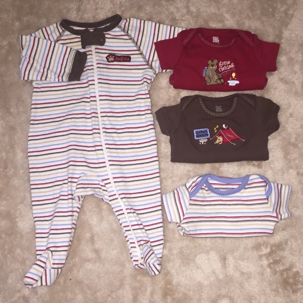 Matching onesies and pajama set
